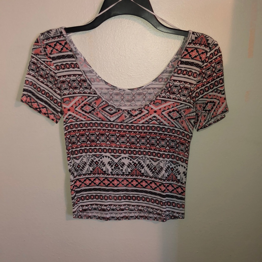 tribal print crop top